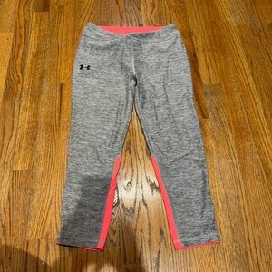 Under Armour Kids Leggings in Gray with Pink Accents